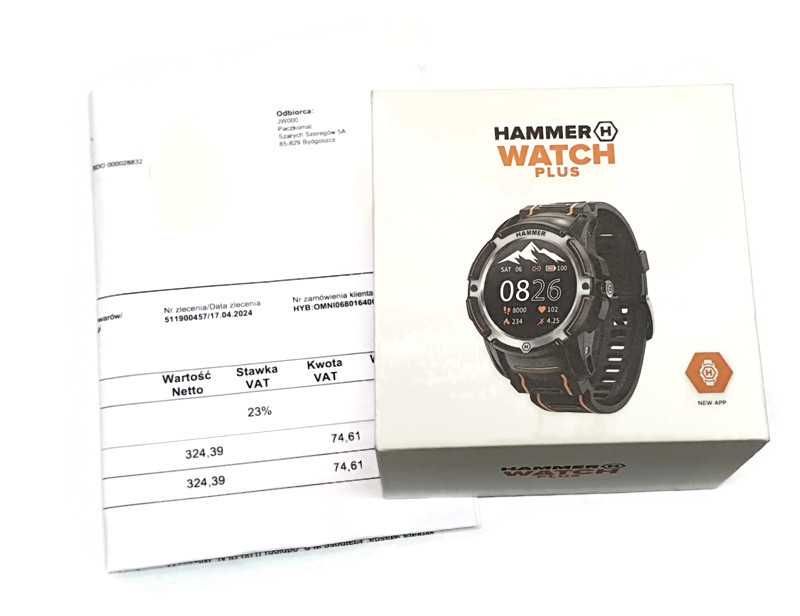 Smartwatch HAMMER Watch Plus czarny
gwarancja 2lata