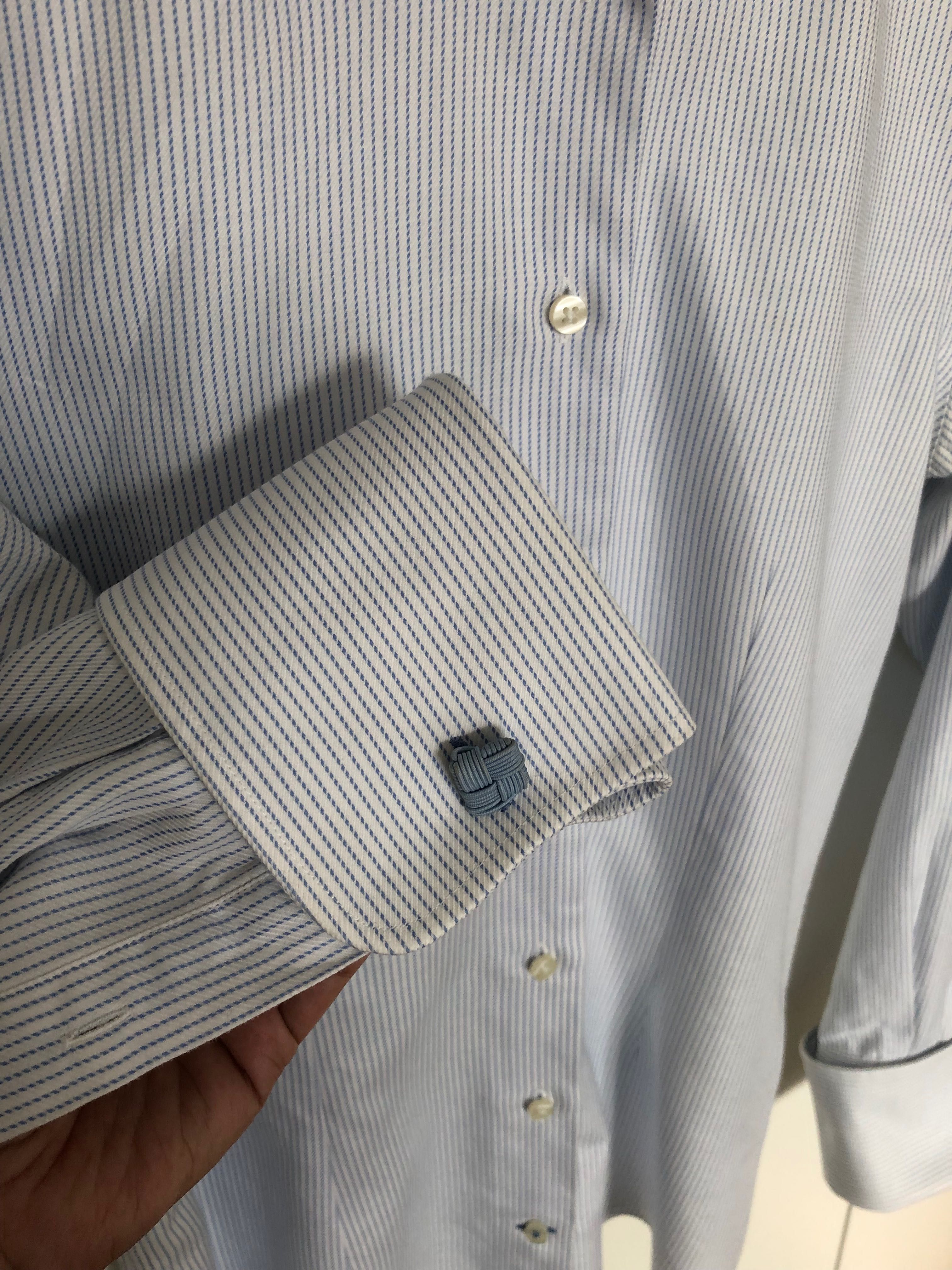 Camisa riscas azuis | 38 | Sacoor Brothers