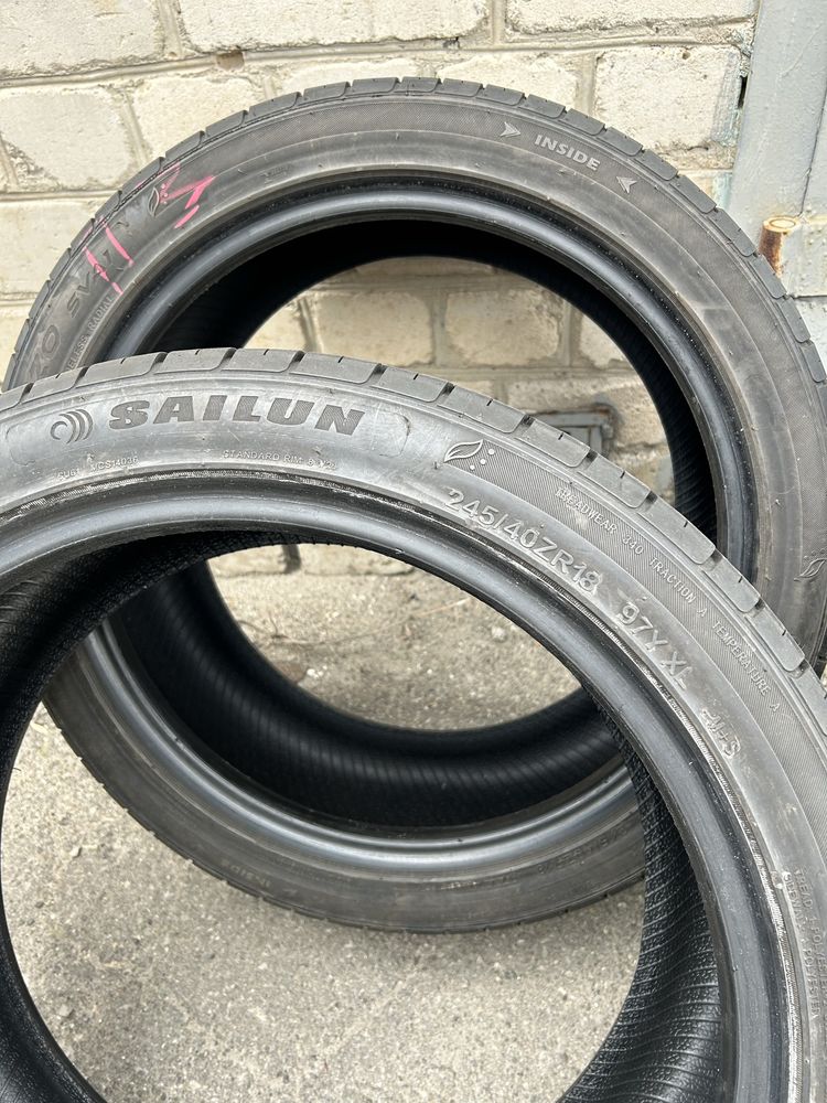 Продам шини 245/40 R18. Літні. Без порізів, пожованості та латок