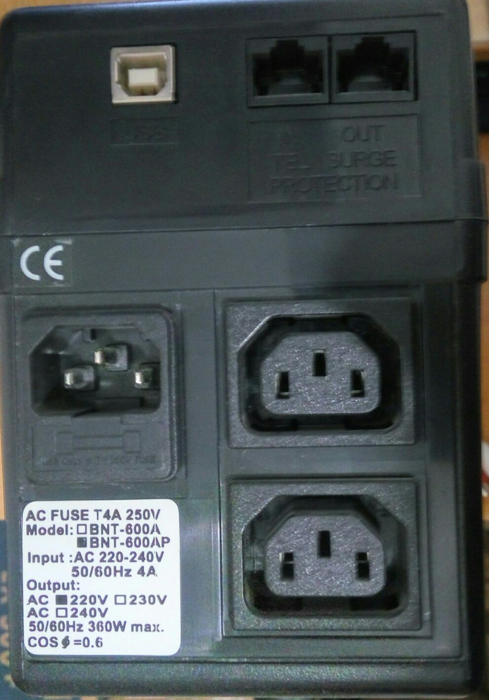 ДБЖ (ИБП) Powercom BNT-600AP USB
