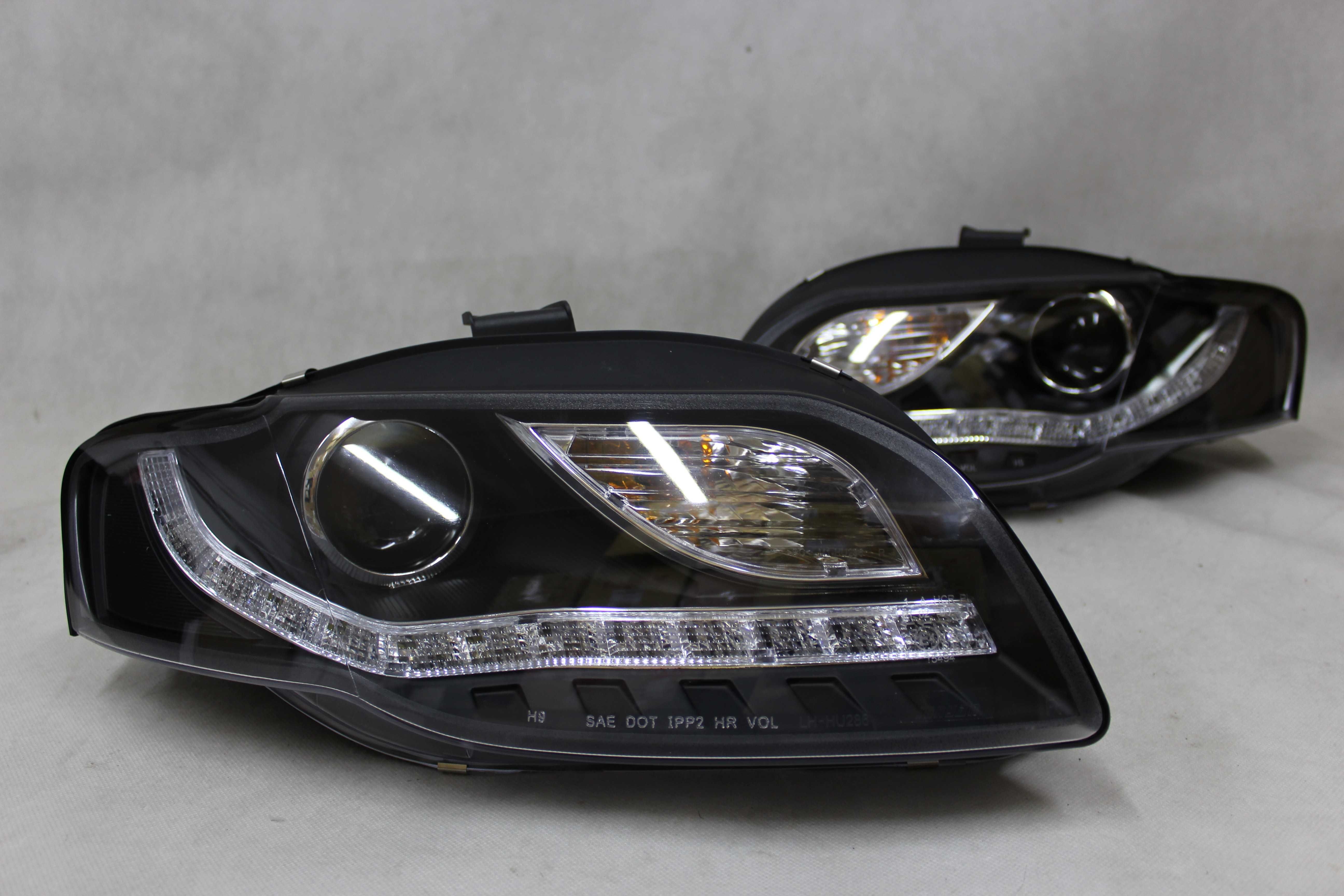 Lampy reflektory przednie przód AUDI A4 B7 04-08 LED BLACK SMOKE IGŁA!
