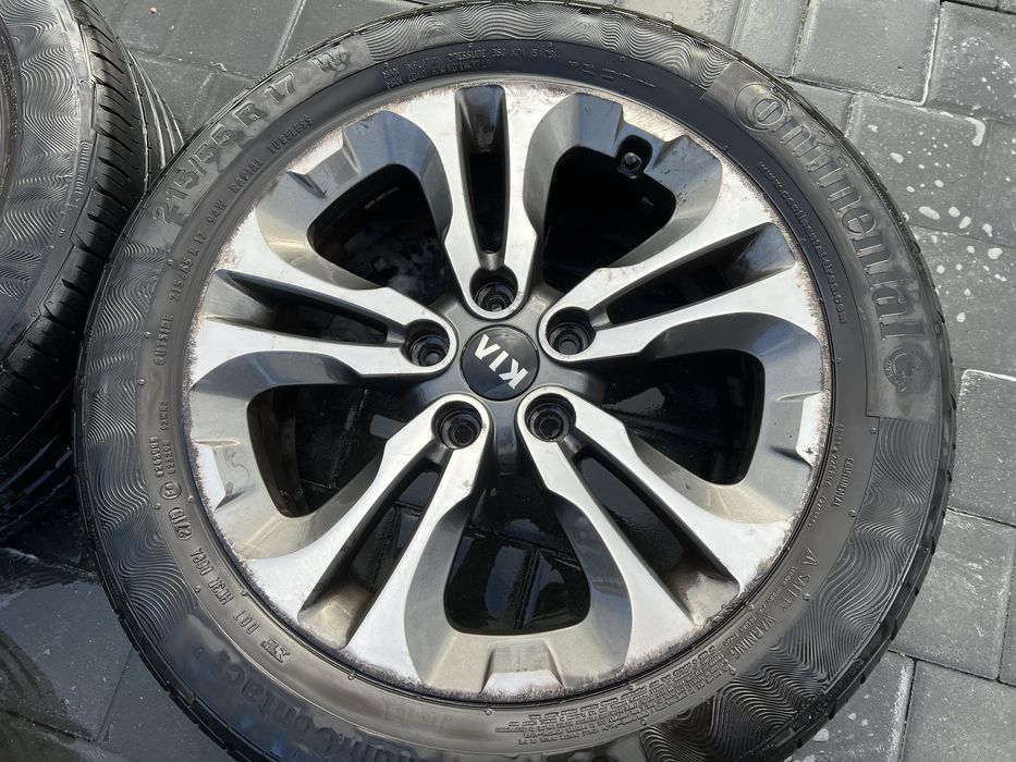 Koła alufelgi Kia 17" 5x114.3 + opony lato Hyundai oryginalne letnie