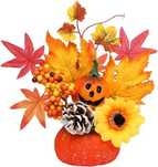 Dekoracja Ozdoba Jesienna Halloweenowa Dynie Liście Klonu Żołędzie