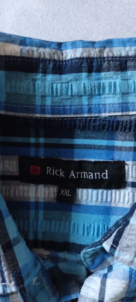 Męska koszula na upały ,krótki rękaw 100% bawełna Rick Armand