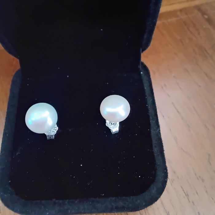 Brincos em Prata com Perolas de Agua Doce