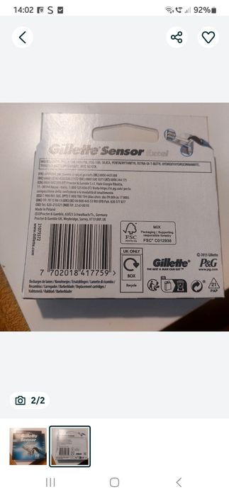 Gilette Sensor Excel ostrza