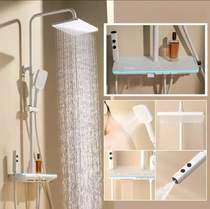 Термостатична душова система з цифровим дисплеєм та підсвіткою