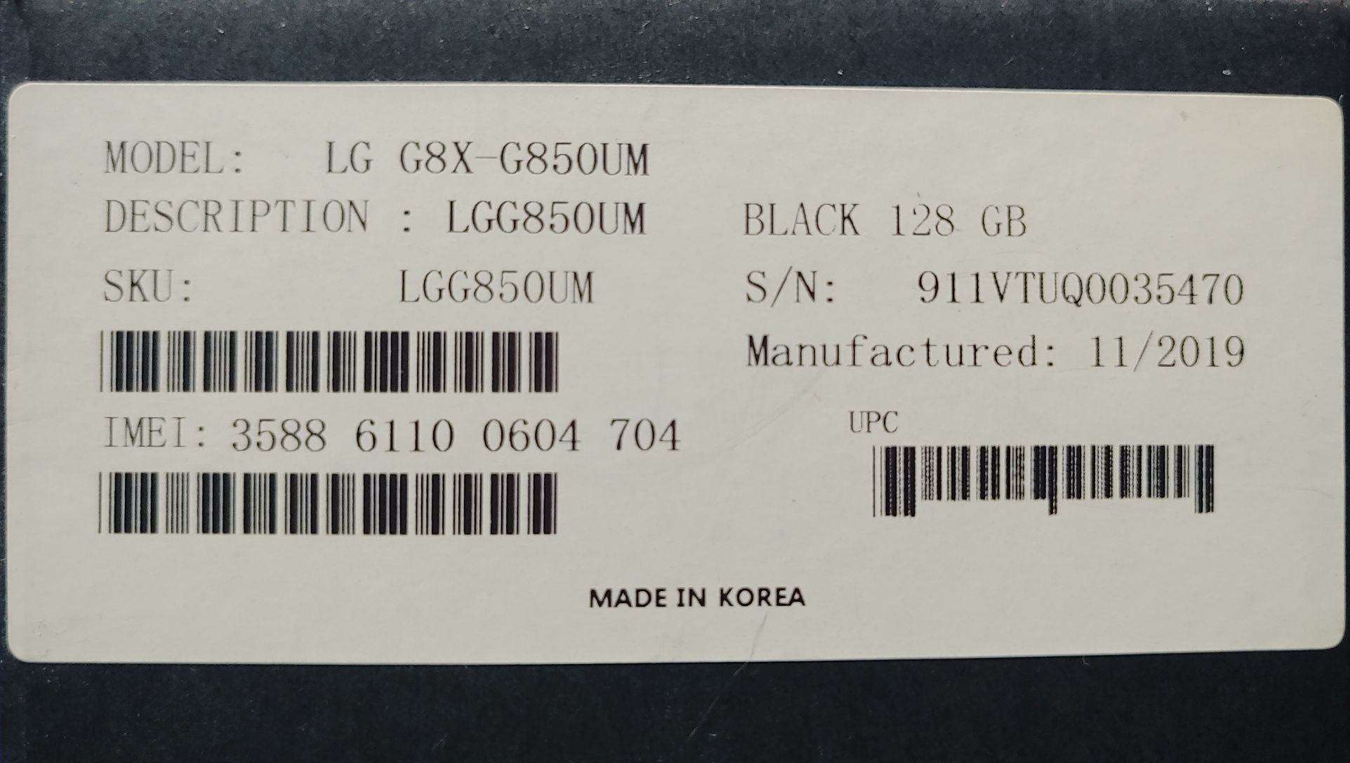 LG G8X ThinQ 6/128