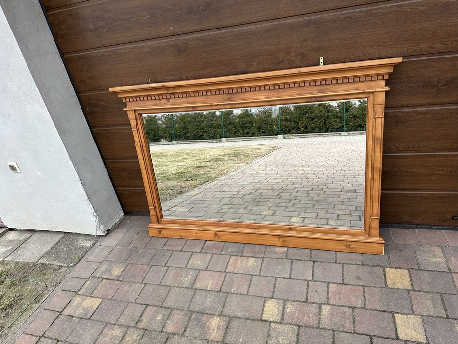 Drewniane duże lustro holenderskie