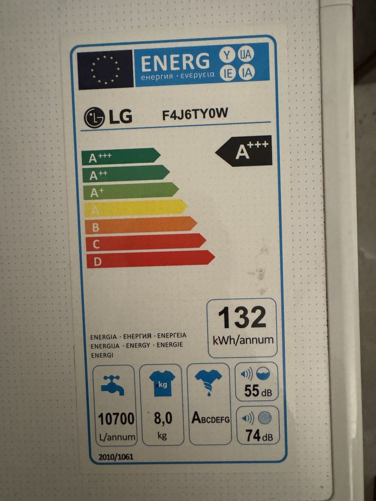 Maquina lavar roupa LG 8kg