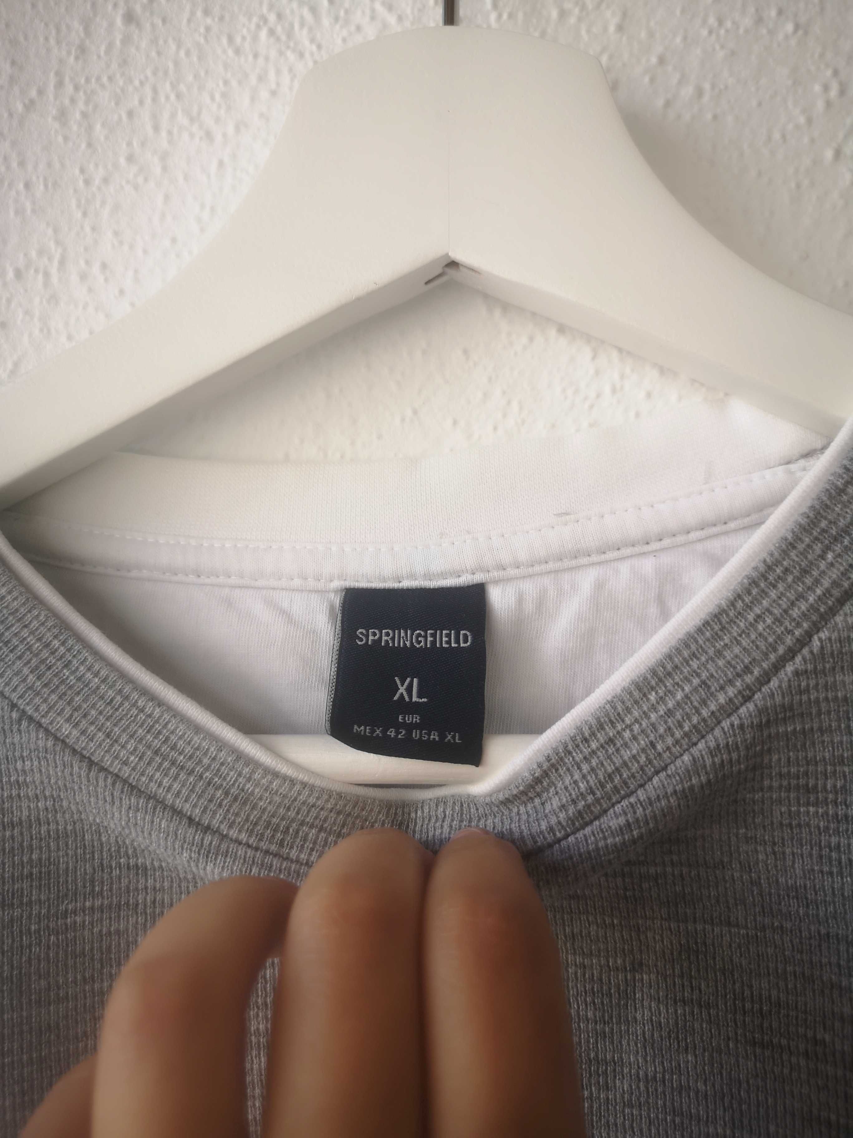Camisola cinzenta em algodão da Springfield, tamanho XL