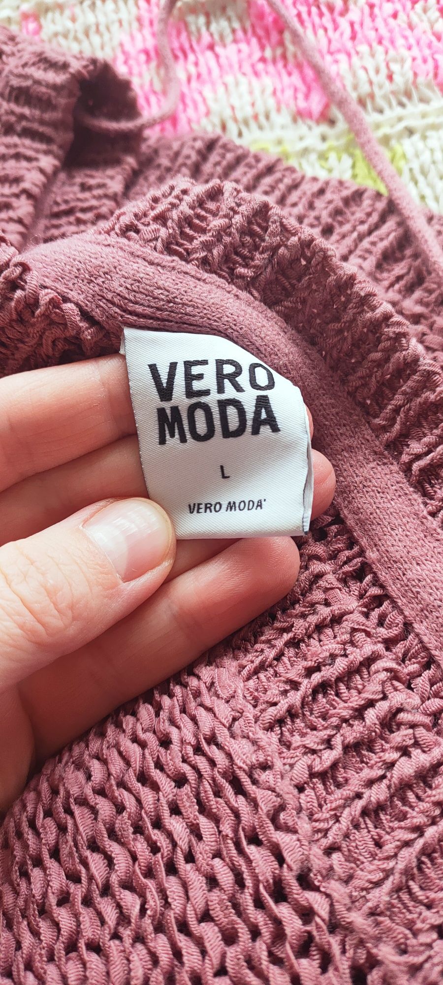 Sweter brudny róż Vero moda r.L