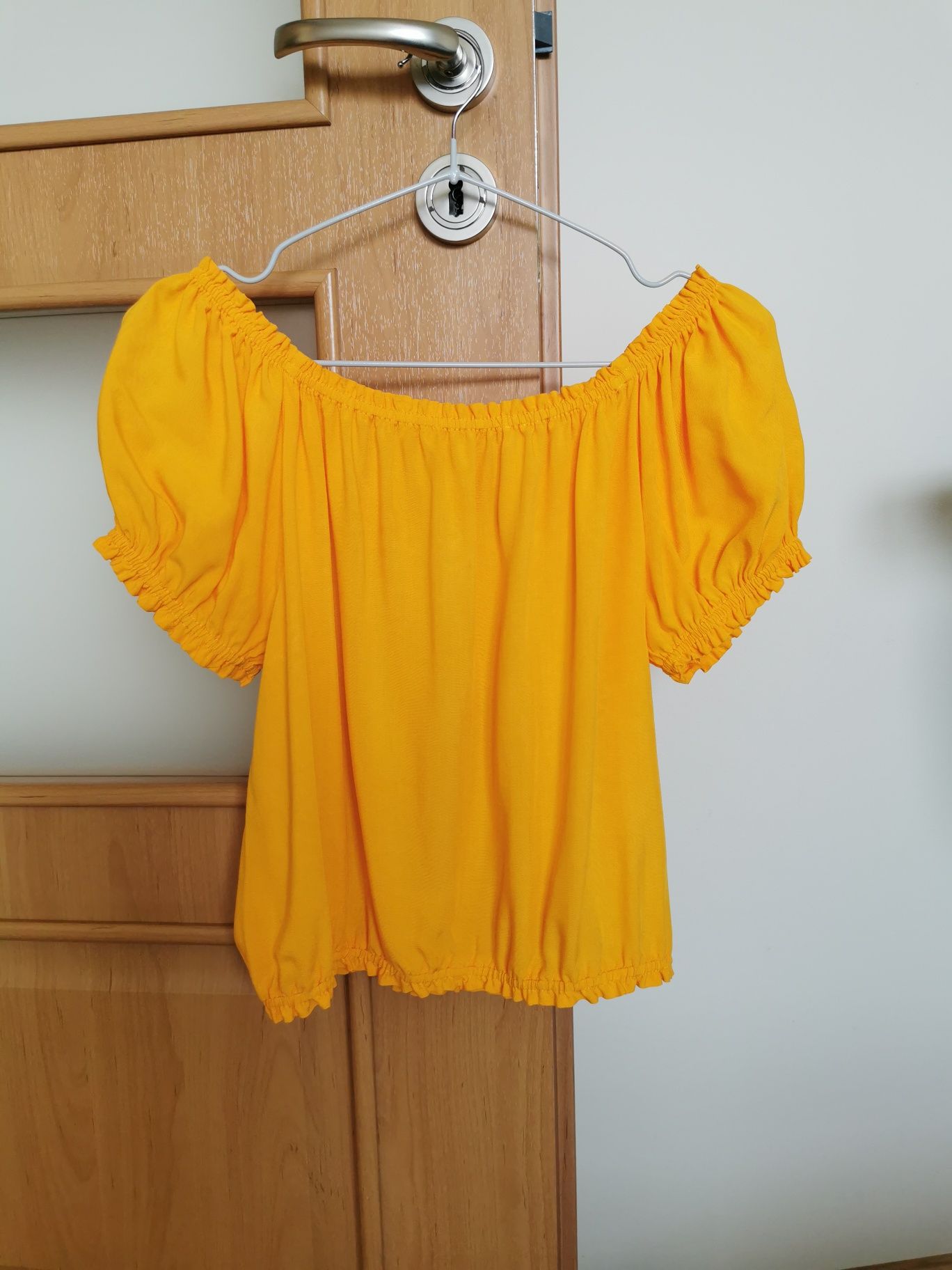Żółta bluzka hiszpanka 36/38 handmade