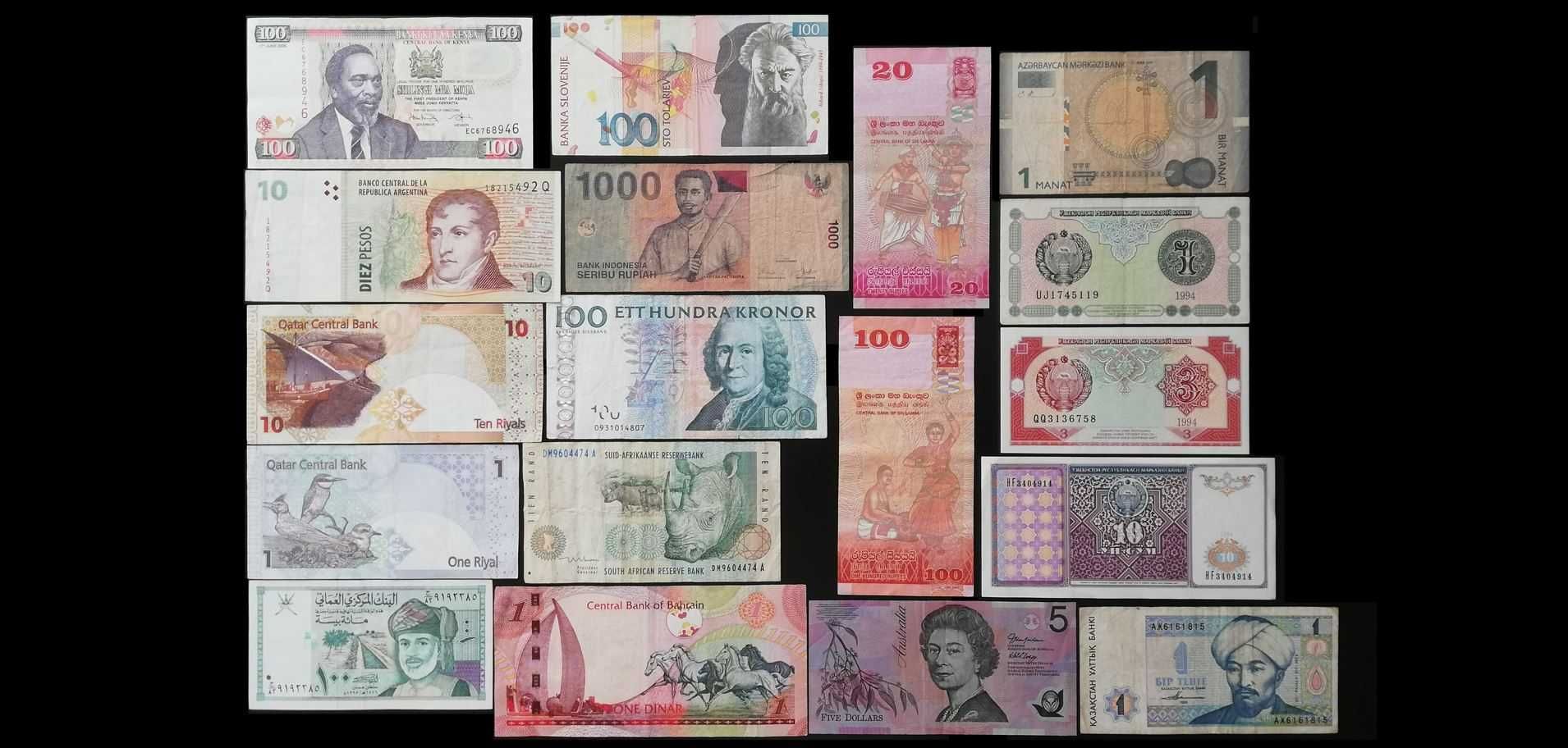 Коллекционные старые иностранные купюры 1995-06 годов банкноты боны