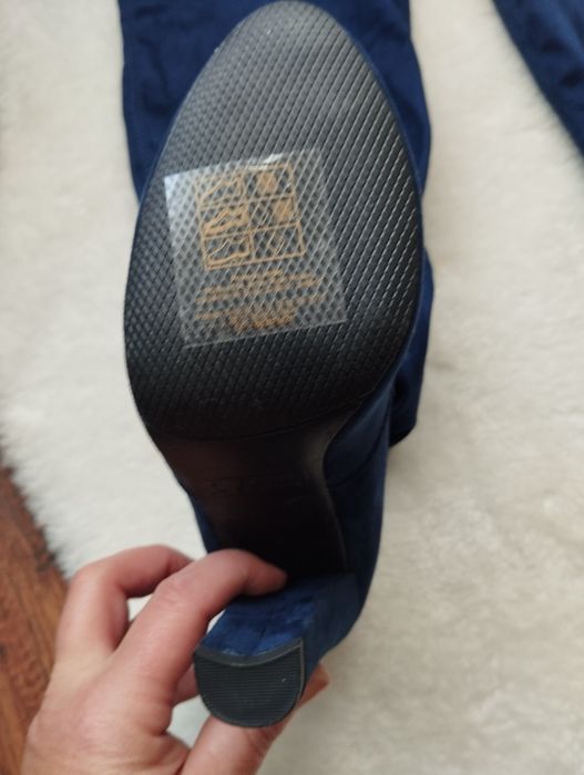 Kozaki  długie za kolano granatowe nowe r. 37