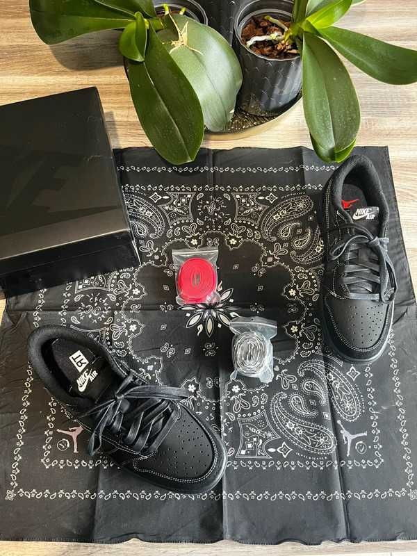 Czarny|Sportowe-Męskie Nike AirJordan1 UnisexTrampki 43