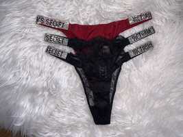 Victorias Secret komplet bielizny stringi majtki figi braziliany