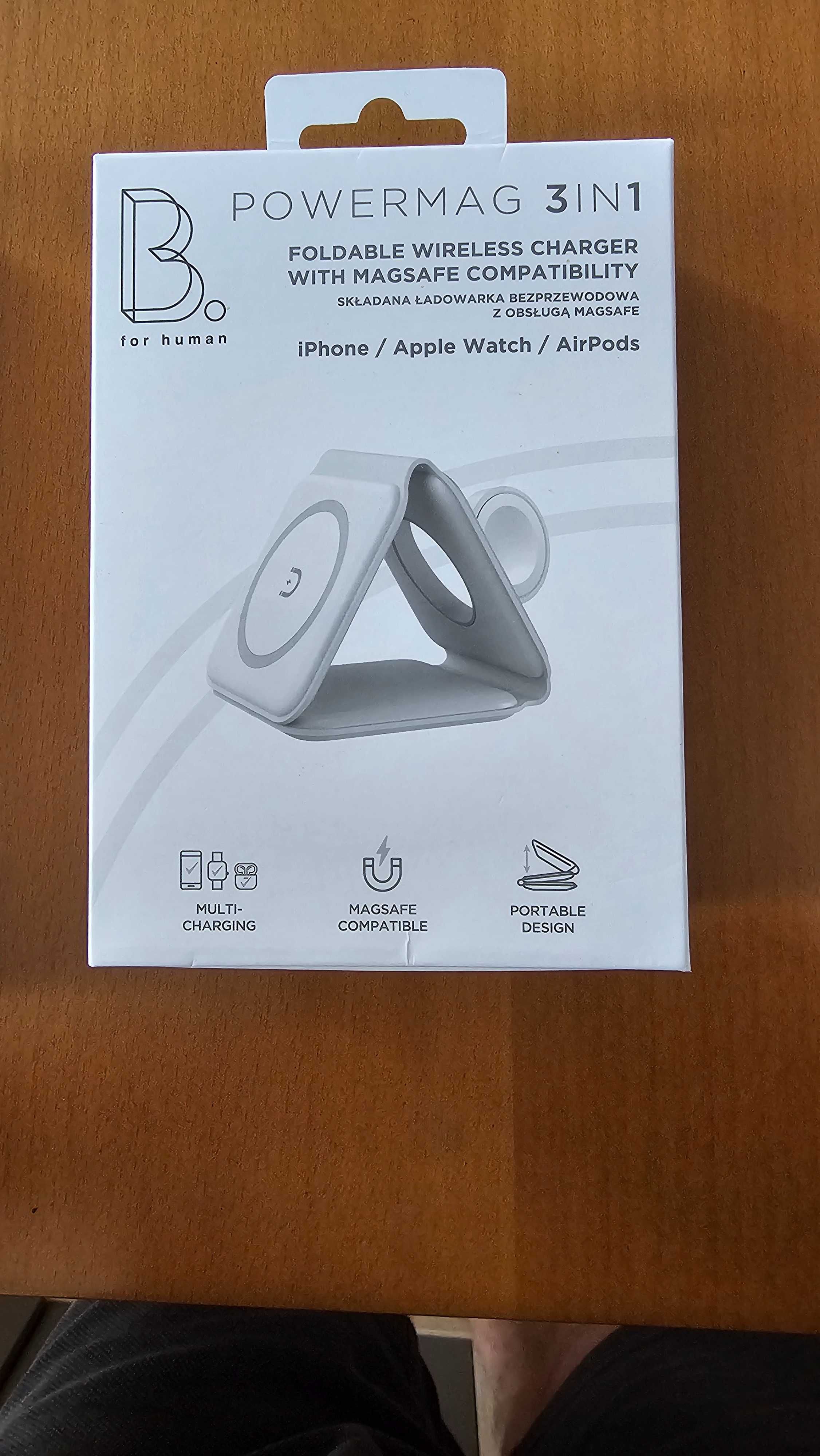 PowerMag 3in1, bezprzewodowa ładowarka iPhone/ Apple Watch/ AirPods