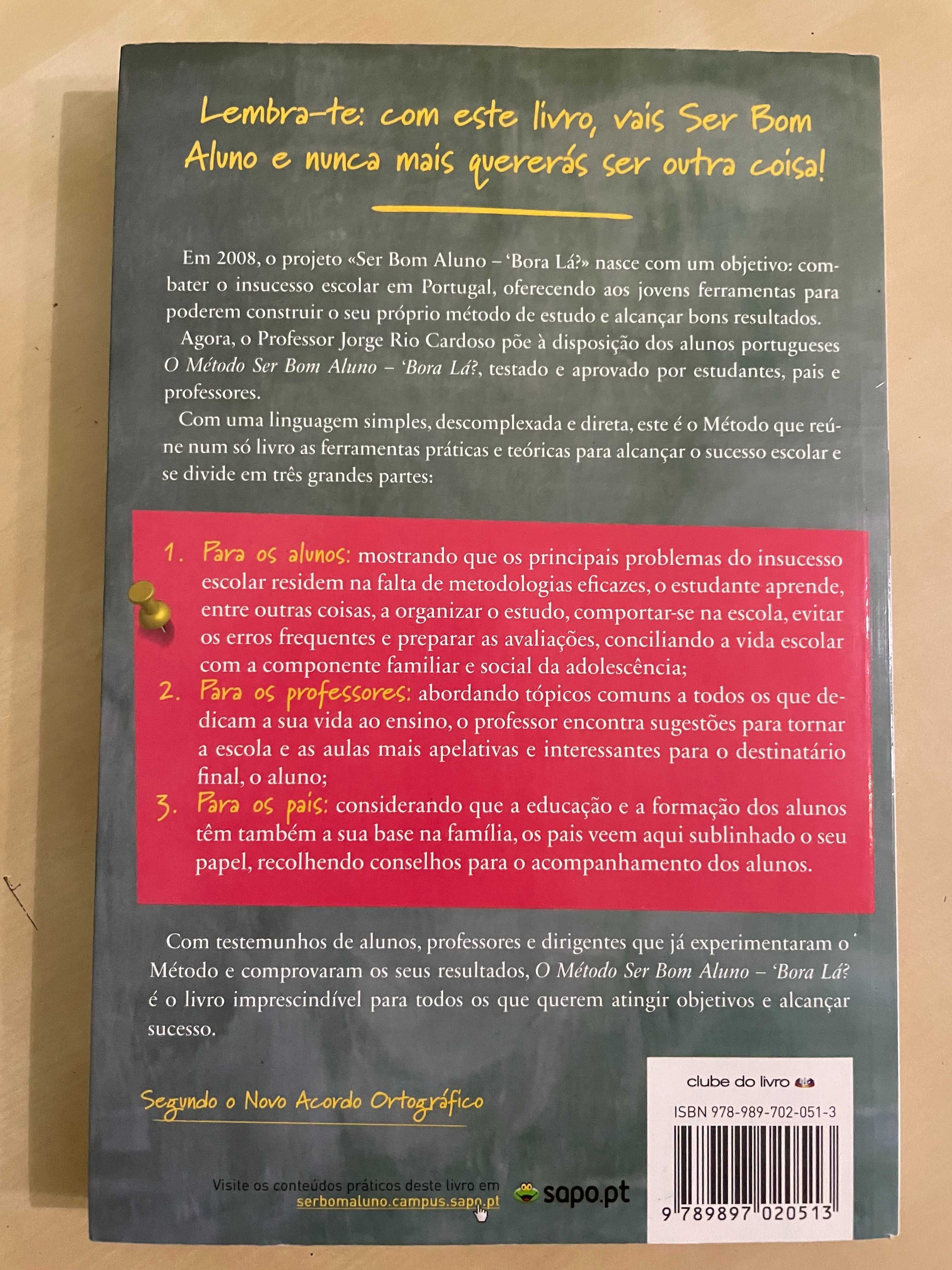 Livro "O método ser bom aluno, bora lá?"