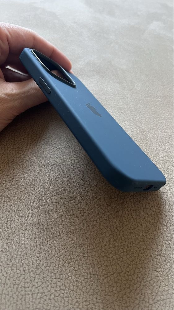 iPhone 13 Pro Capa Silicone Azul