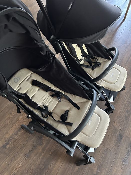 2x wózek bumprider connect2 magnetyczny bliźniaczy podwójny spacerówka