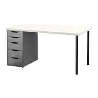 2x Pés / Pernas de Mesa Escritório IKEA ADILS preto