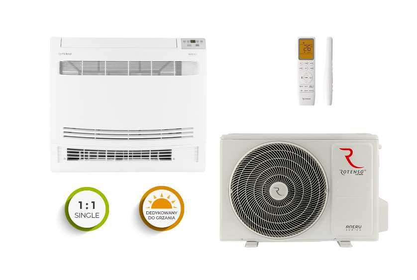 Klimatyzacja Konsolowa Przypodłogowa Rotenso Aneru 3,5kW  Wi-Fi , A++