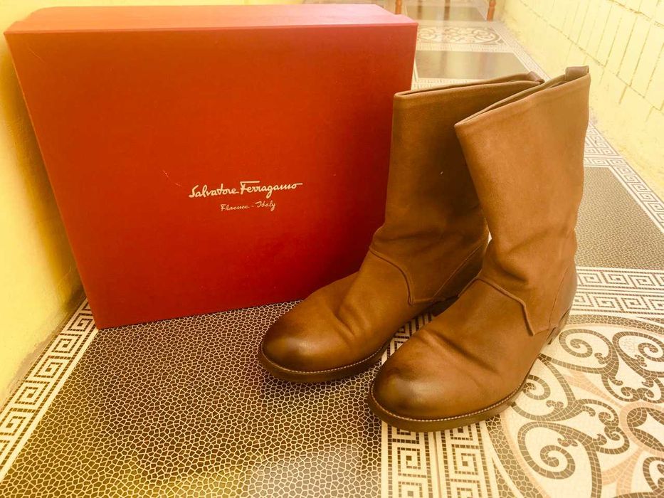 Сапоги мужские SALVATORE FERRAGAMO 45 размер.