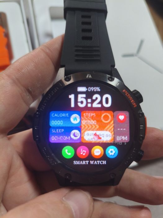 Тактические смарт часы GPS, Amoled,фонарик,530mAh