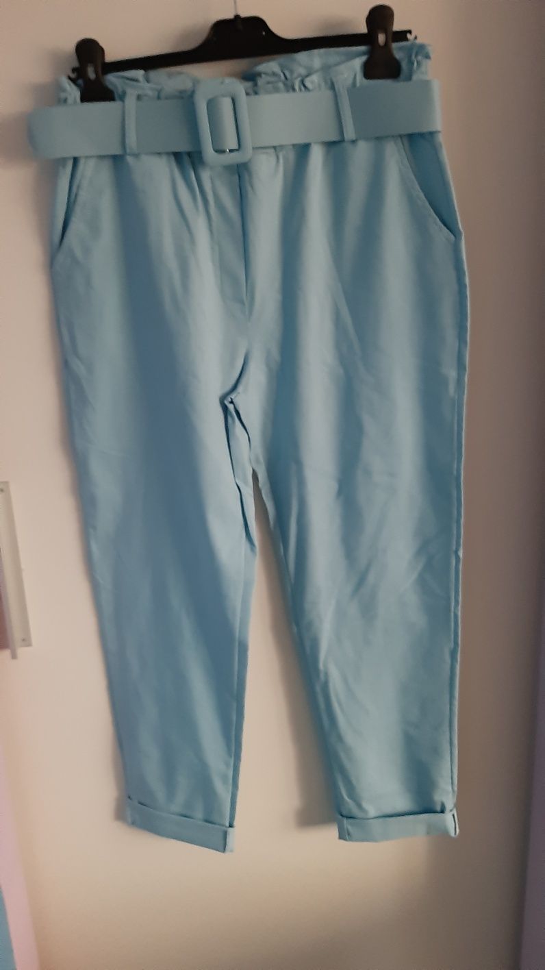 Eleganckie  spodnie XL kolor baby blue