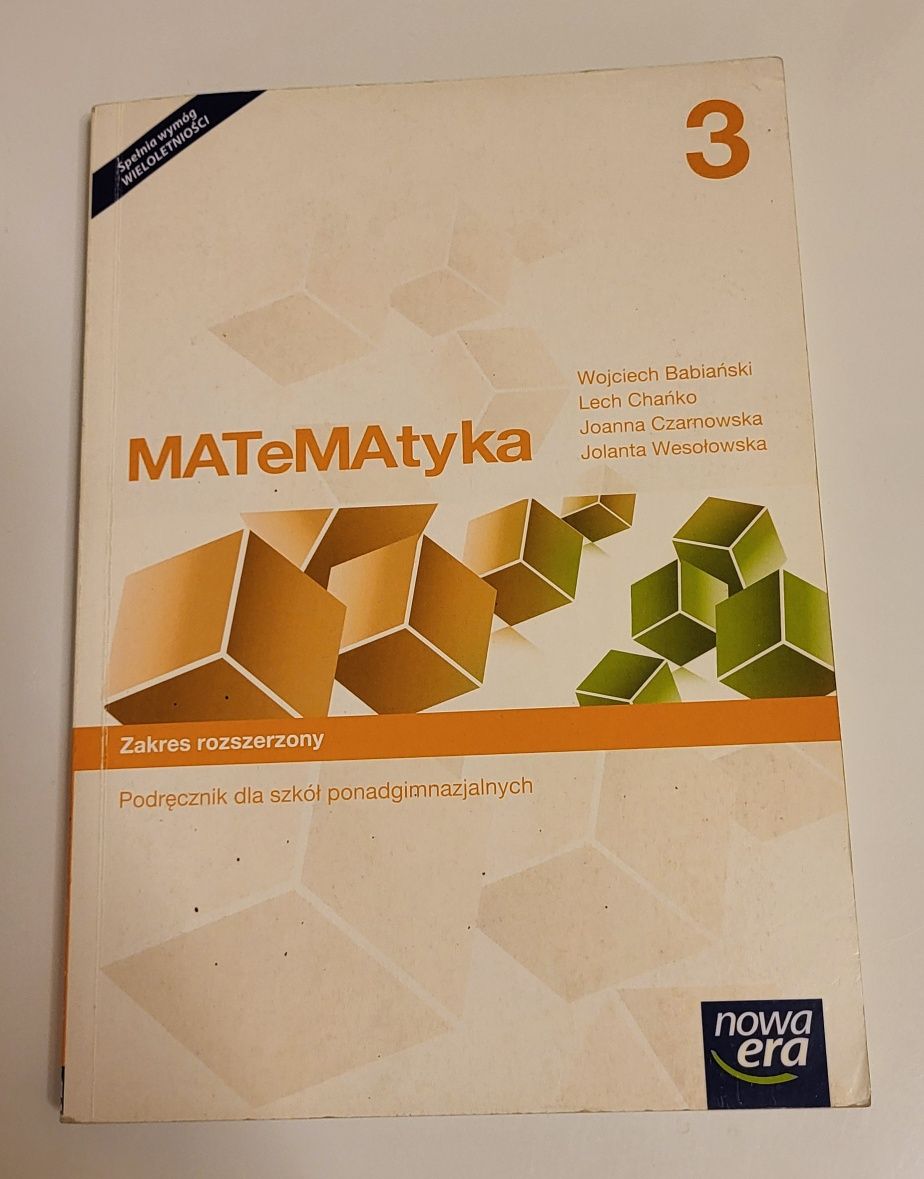 Podręcznik MATeMAtyka 3 Zakres Rozszerzony
