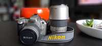 Máquina fotográfica Analógica Nikon + 2 objectivas zoom