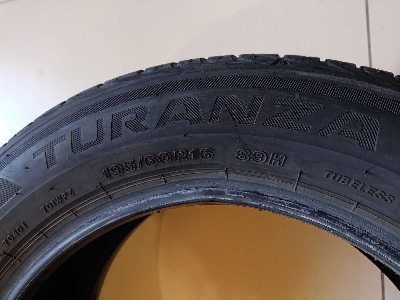 Комплект шин б/у 195/60R16 89H Bridgestone Turanza T001