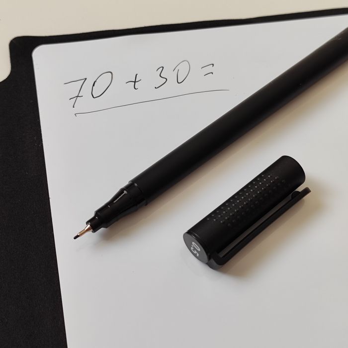 Notatnik wielokrotnego użytku A5 + długopis i ściereczka – niebieski