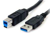 Kabel USB 3.0 do monitora drukarki stacji dokującej TYP-B typuB czarny