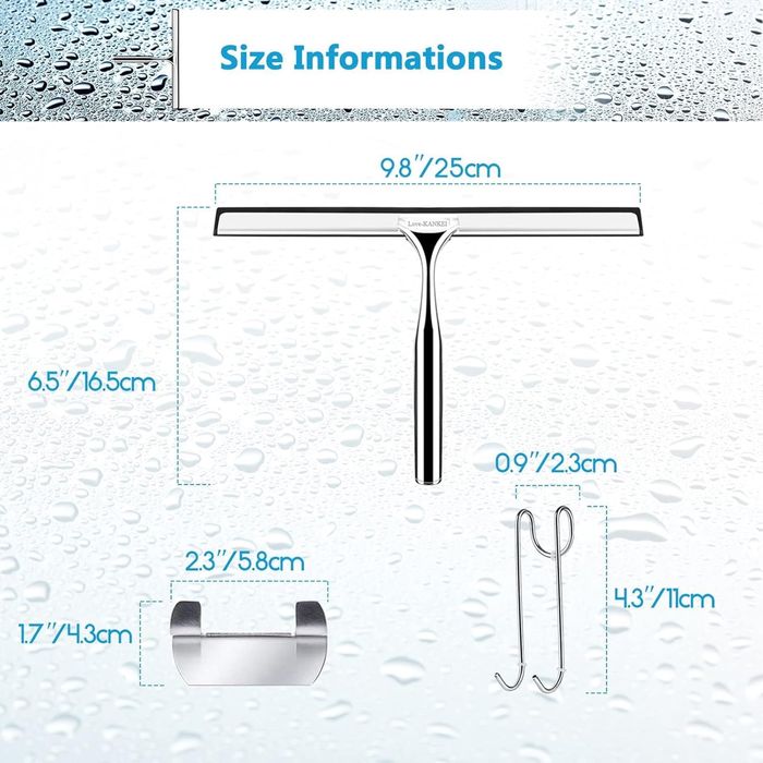 Rurka prysznicowa ze stali nierdzewnej z silikonową wycieraczką