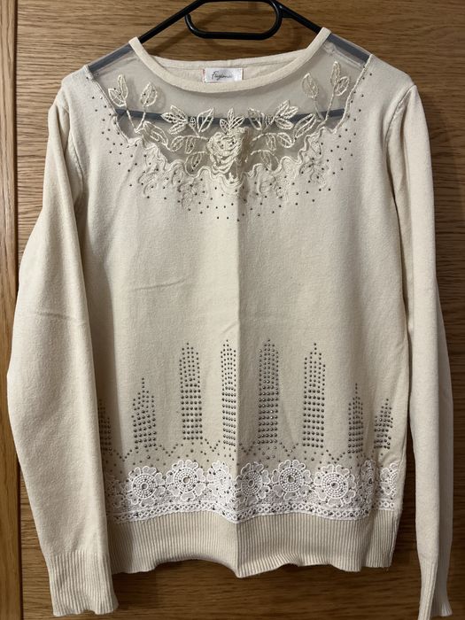 Sweterek beżowy, rozmiar 36/38