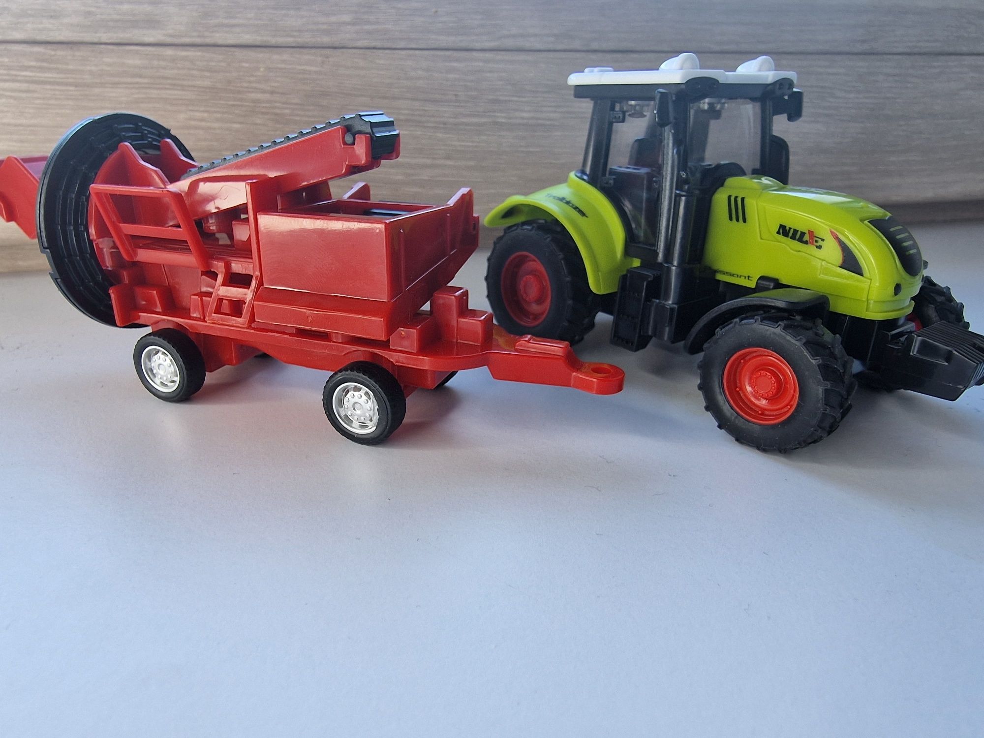 Ciagnik Traktor przyczepa zestaw dla dziecka zabawka