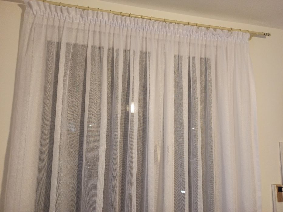 Firanki śnieżnobiałe szyte na wymiar