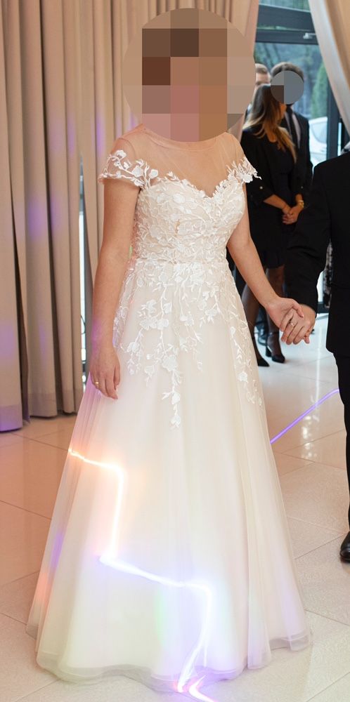 Suknia ślubna Amy Love Bridal - model Odette (nude/brzoskwinia)