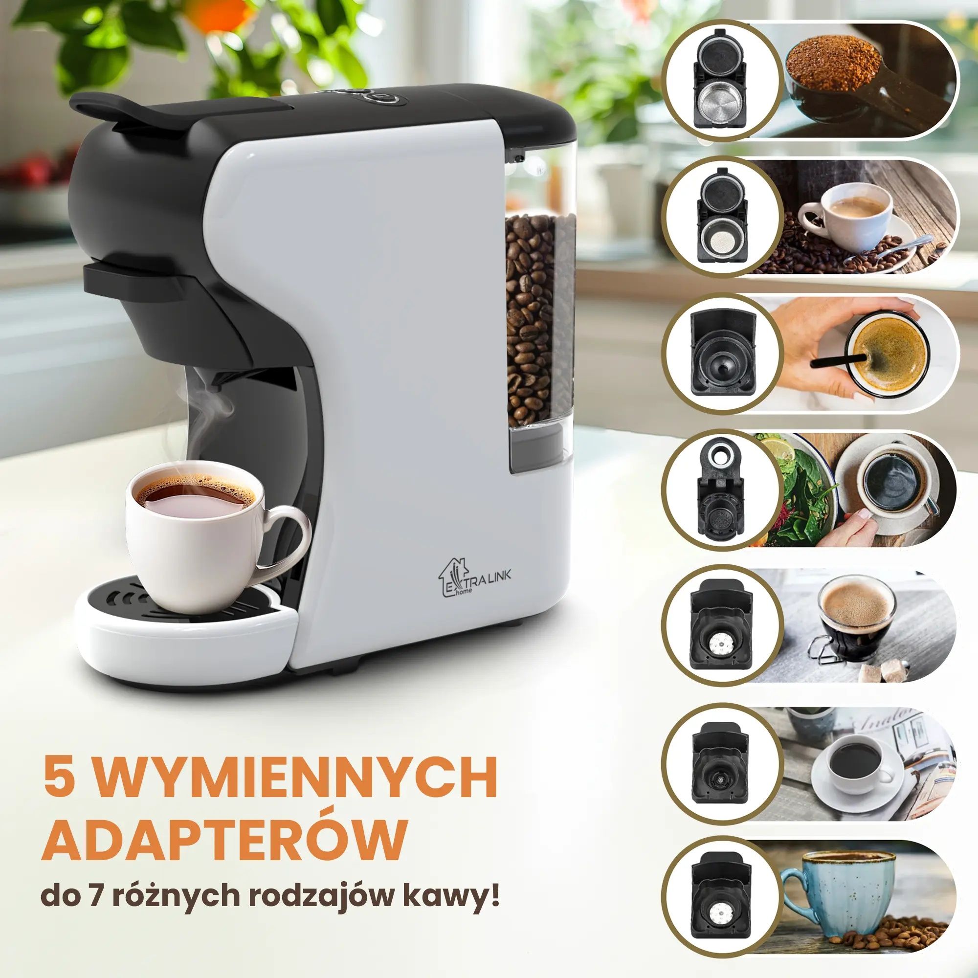 Extralink Home Универсальная капсульная кофемашина черного  цвета