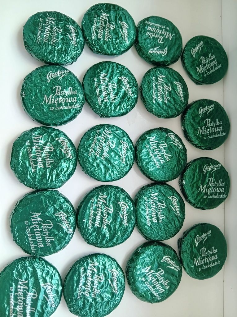 Pastylki miętowe w czekoladzie Goplana 1kg na wagę.