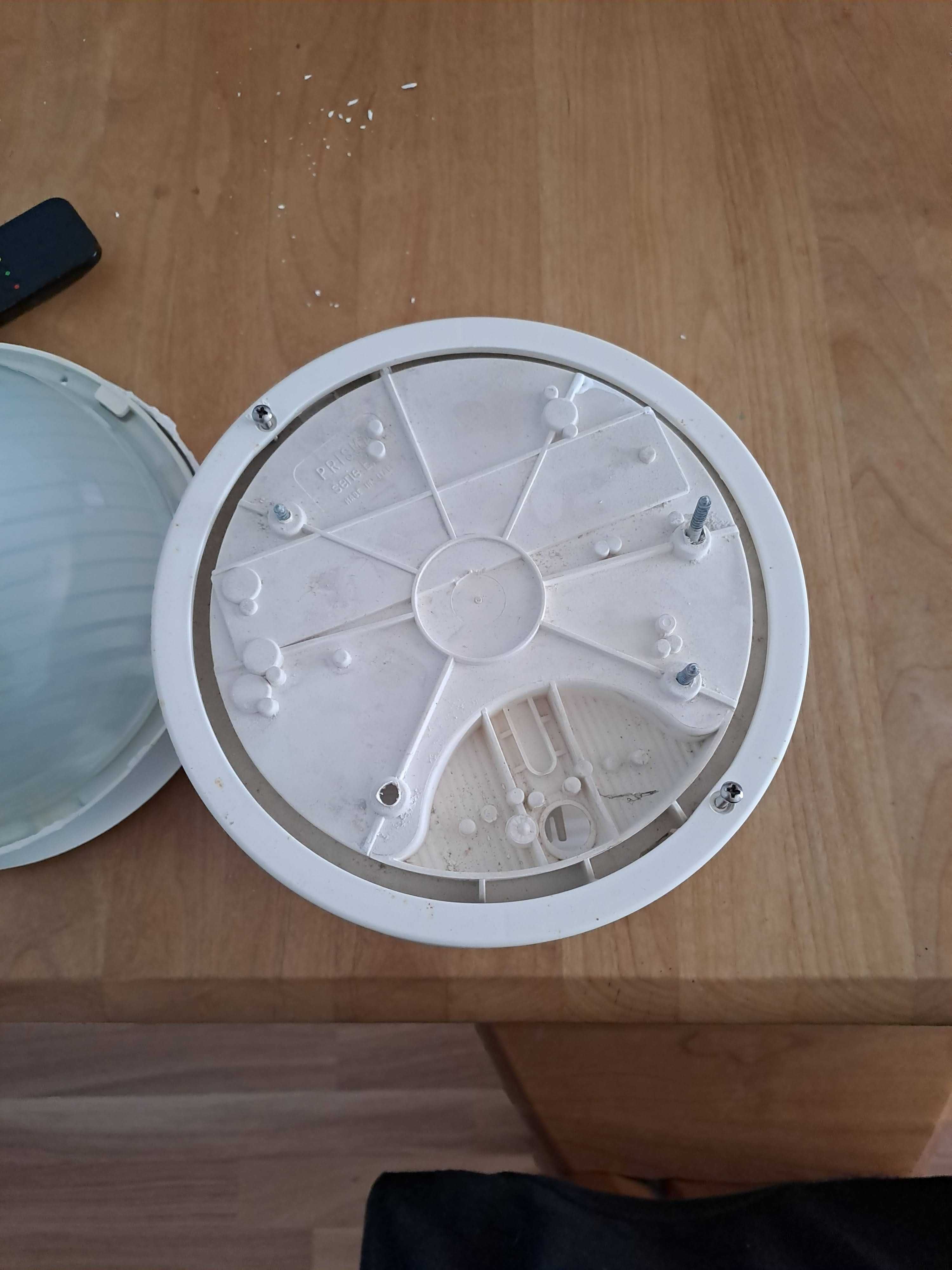 Candeeiro de Tecto Redondo em vidro opaco