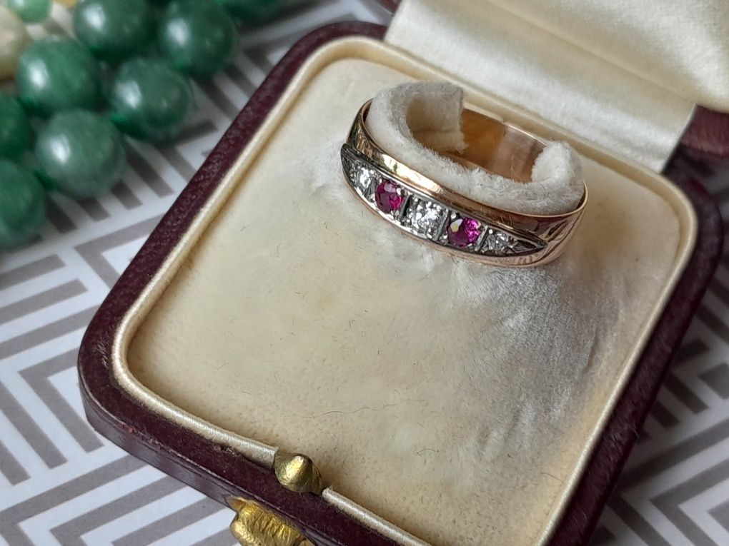R.17 Pierścionek Obrączka Diamenty Złoto 585 Certyfikat