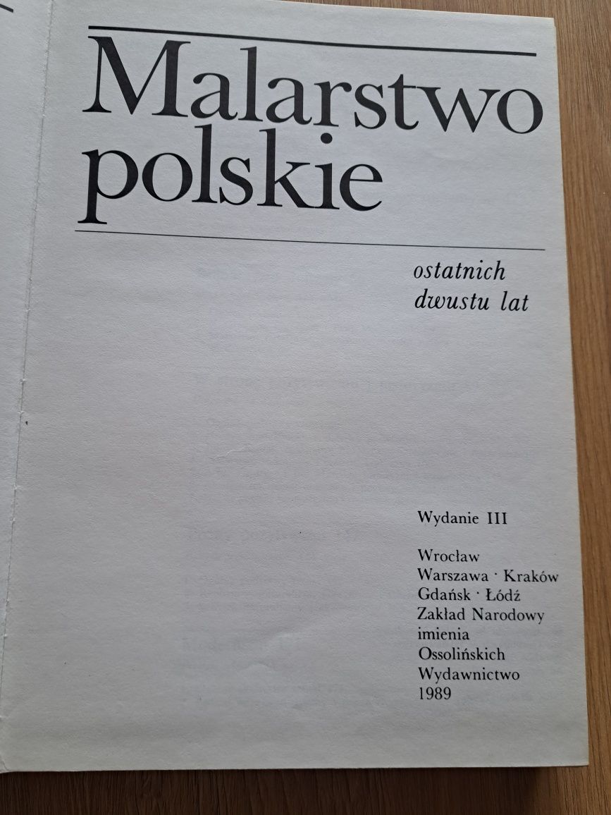 Ksiazka Malarstwo polskie Tadeusz Dobrowolski