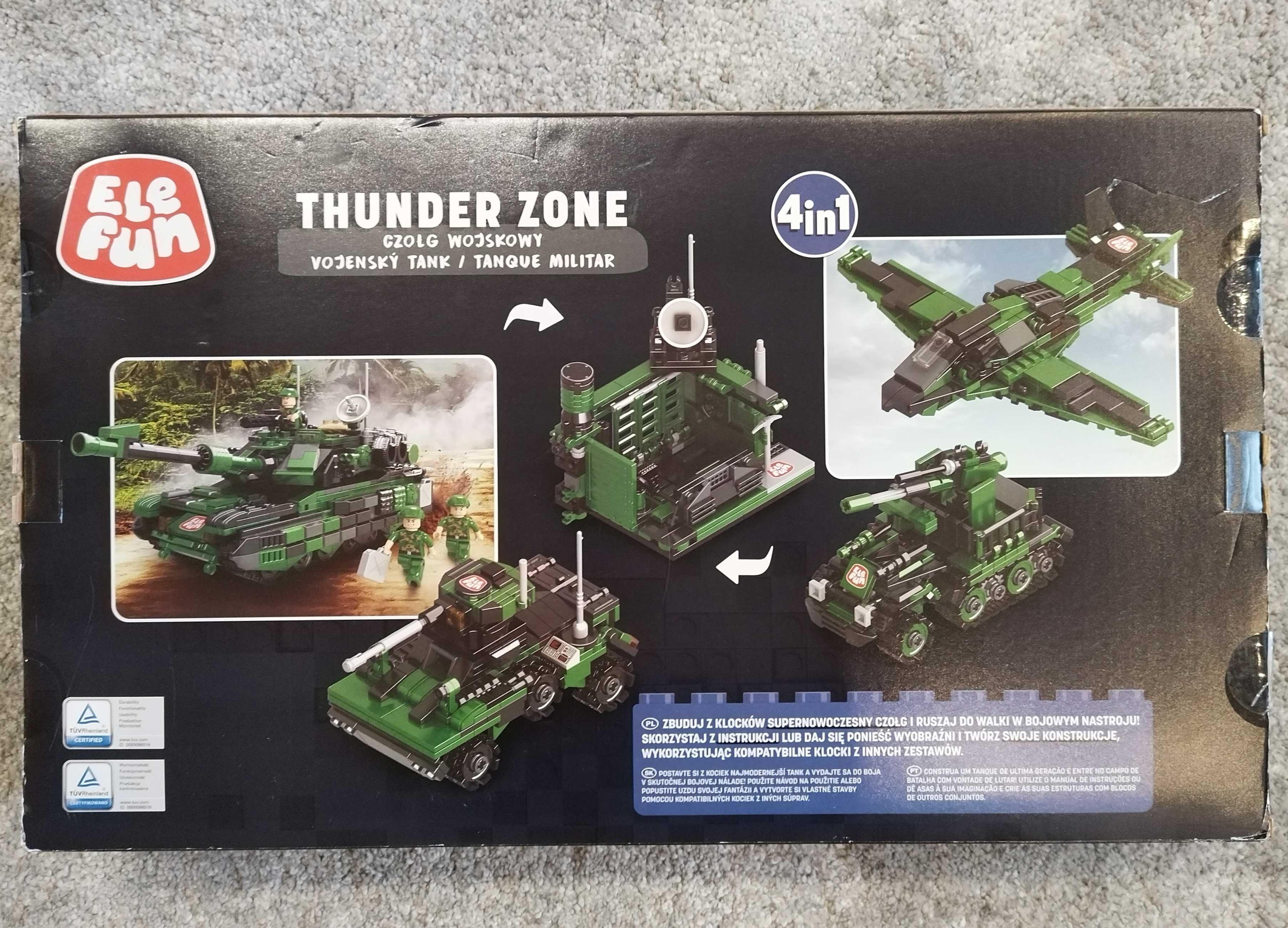 THUNDER Zone klocki Elefun 1124 elementów NEW Czołg 4w1