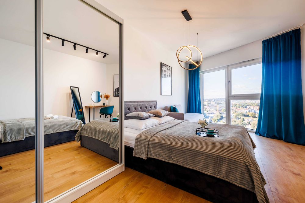 Apartament do wynajęcia na doby - 17 piętro - widok na panoramę miasta