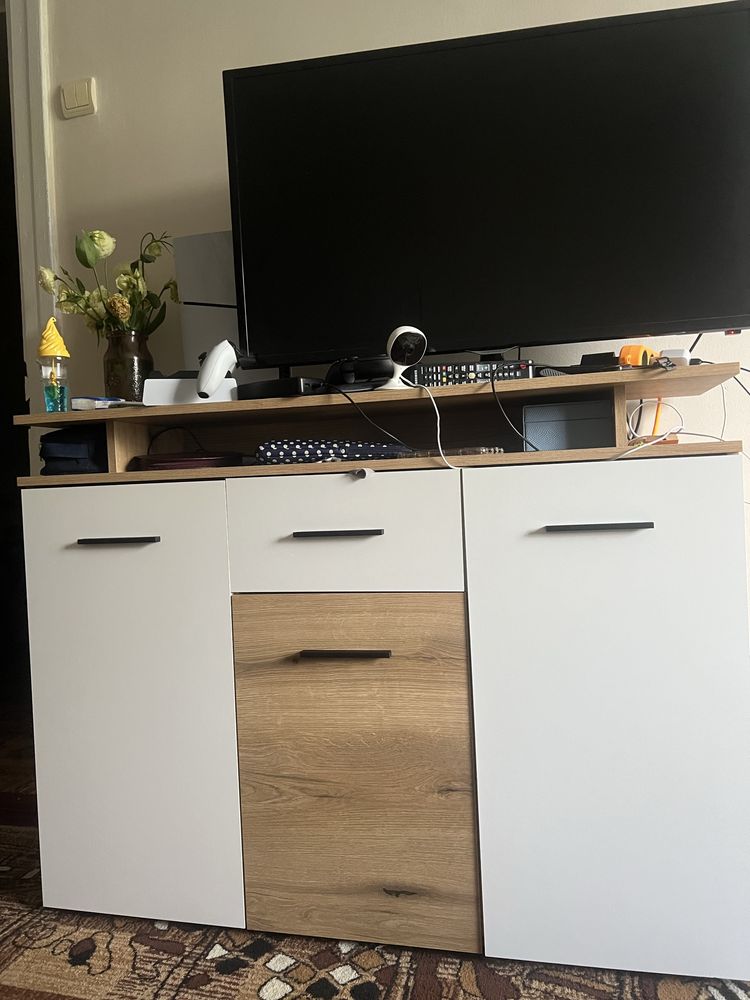 Комод Kartissa Mona 1200x320x915 мм дуб евок /білий матовий