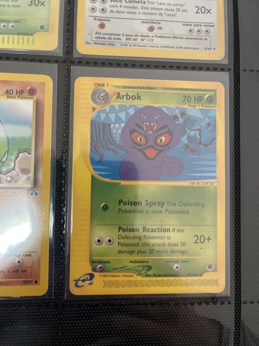 Cartas pokemon vintage