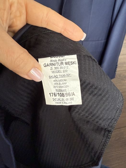 Garnitur męski Lassar granatowy 176/108/96